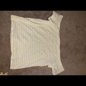 Pacsun striped off the shoulder top crop top